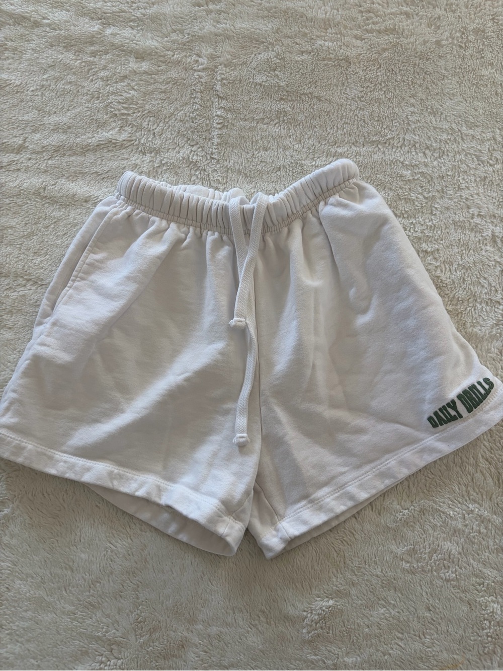 Daily drills raw white sport shorts